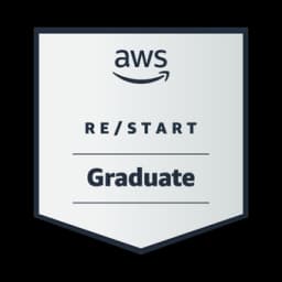 Badge da Certificação AWS re/Start Graduate