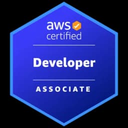 Badge da Certificação AWS Certified Developer - Associate